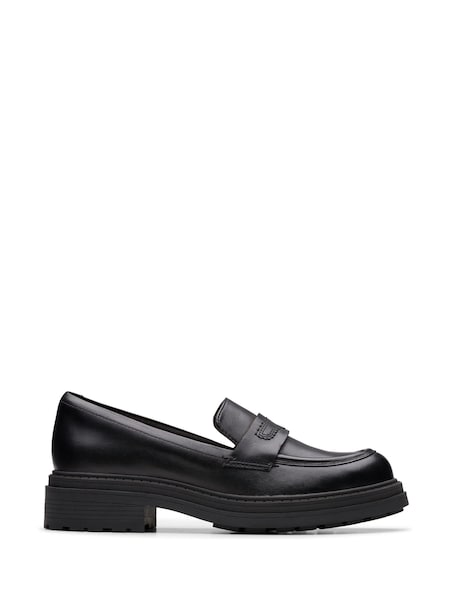 Clarks Black Standard Fit (F) Leather Orinoco3 Edge Shoes (F23047) | £75