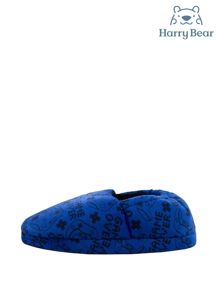 Harry Bear Blue Gaming Slippers (F23094) | £14