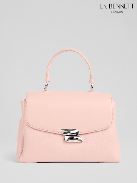 LK Bennett Pink Darcie Leather Top Handle Cross-Body Bag (F23116) | £249