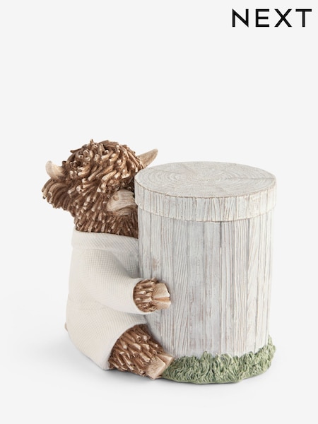 Grey Hamish the Highland Cow Spa Storage Jar (F23137) | £18