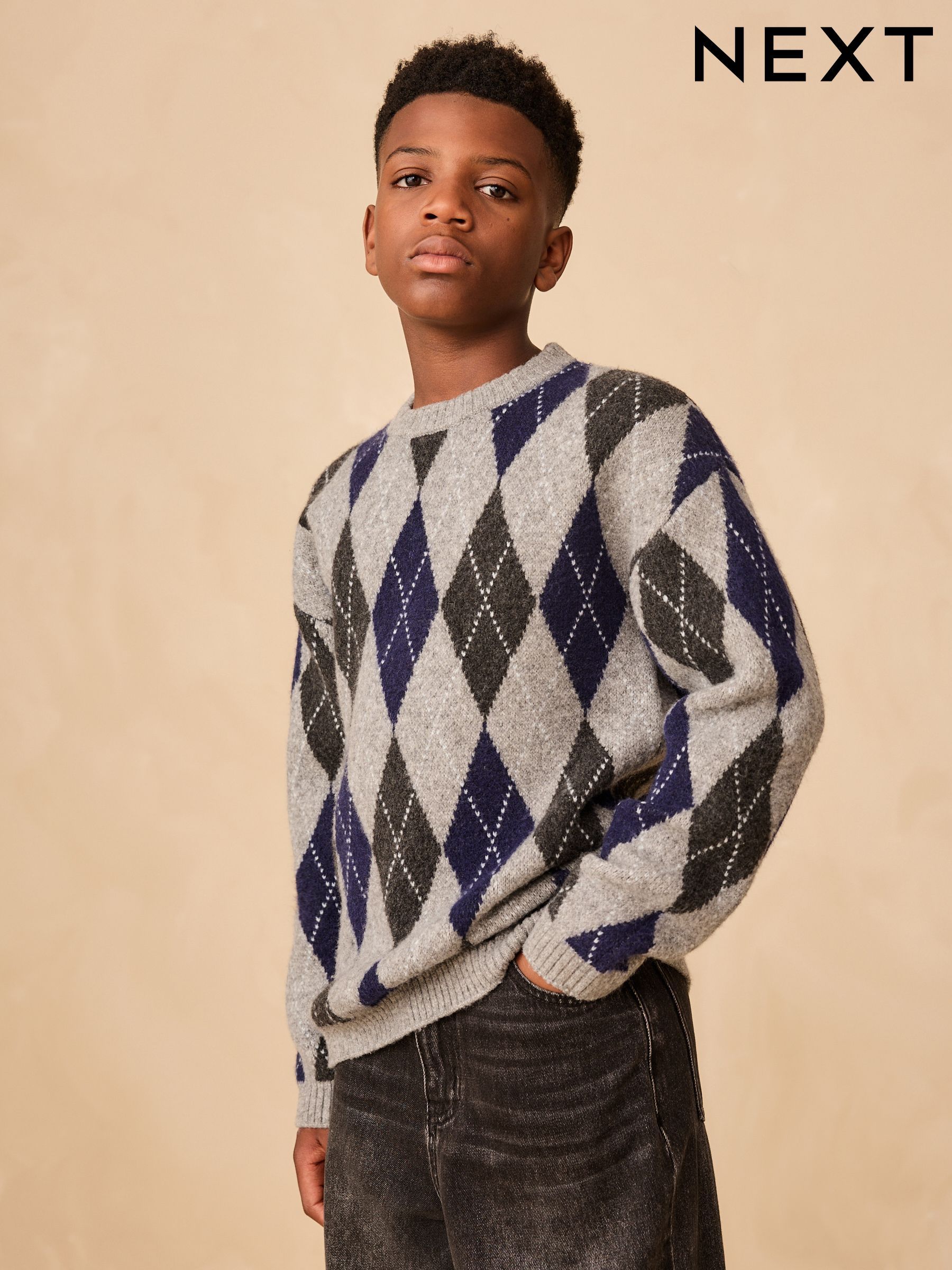 Buy Boys' Check Tartan Knitwear Online | Next UK