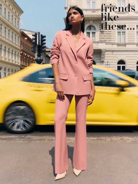 Friends Like These Pink Boyfriend Premium Tailored Blazer (F23216) | £48