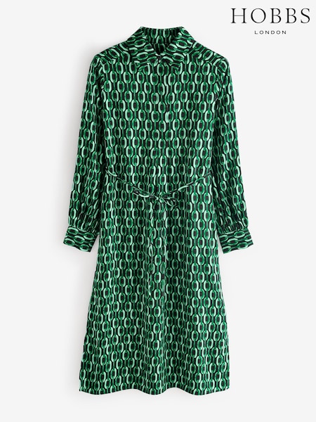 Hobbs Green Petite Florian Dress (F23235) | £149
