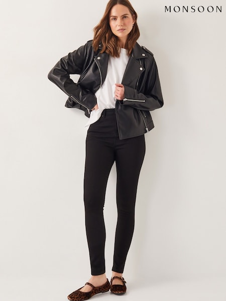 Monsoon Black Nadia High Waisted Skinny Jeans (F23269) | £55