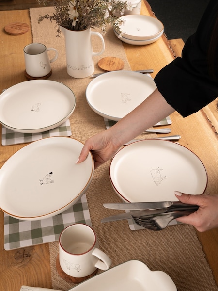 Woodbury Lane Set of 4 Natural Animal Dinner Plates (F23296) | £35