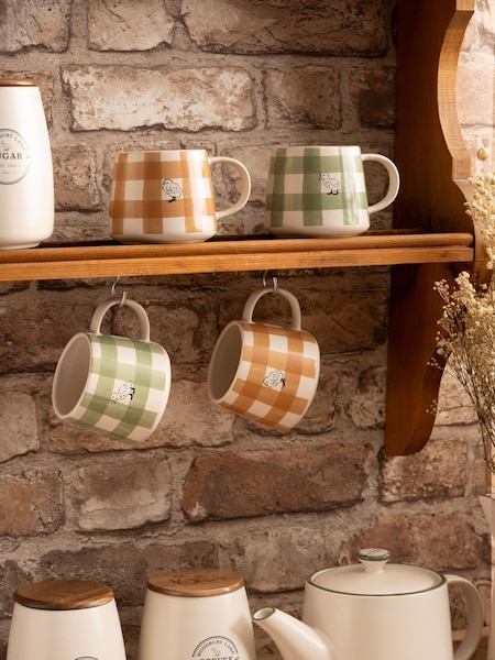Woodbury Lane Set of 4 Brown Mini Mug (F23299) | £23