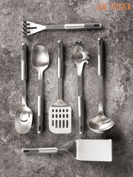 Luxe Silver Stainless Steel Utensil Set (F23311) | £59