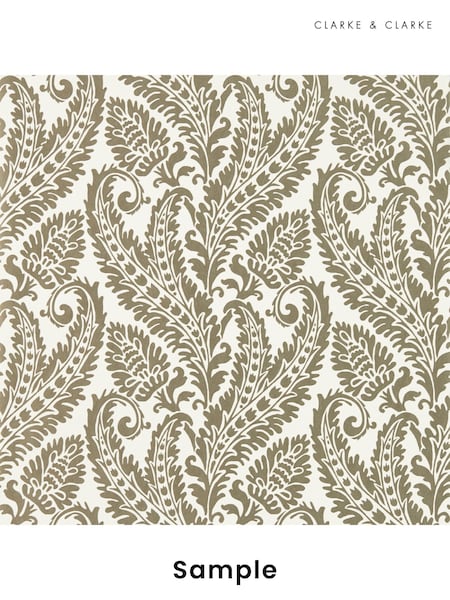 Clarke & Clarke Gilver Ivory Marianne Regale Wallpaper Sample (F23395) | £1