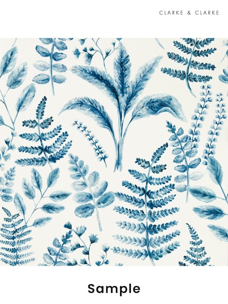 Clarke & Clarke Denim Marianne Bracken Wallpaper Sample (F23411) | £1