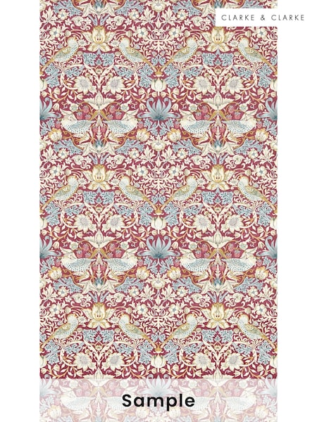 Clarke & Clarke Plum William Morris Strawberry Thief Wallpaper Sample (F23437) | £1