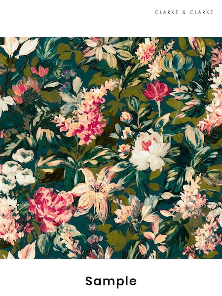 Clarke & Clarke Peacock Marianne Lilum Wallpaper Sample (F23451) | £1