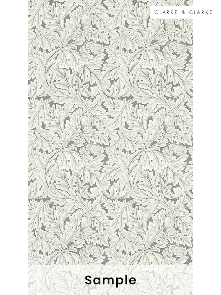Clarke & Clarke Slate William Morris Acanthus Wallpaper Sample (F23457) | £1