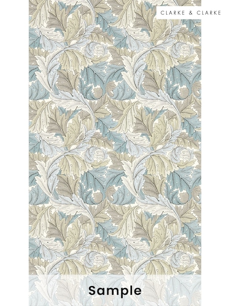 Clarke & Clarke Slate Dove William Morris Acanthus Wallpaper Sample (F23473) | £1