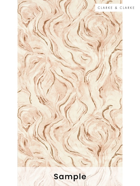 Clarke & Clarke Blush Lusso Lavico Wallpaper Sample (F23474) | £1