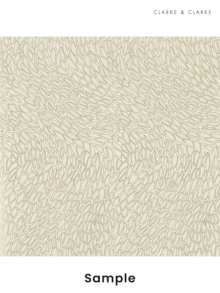 Clarke & Clarke Ivory Lusso Corallino Wallpaper Sample (F23487) | £1