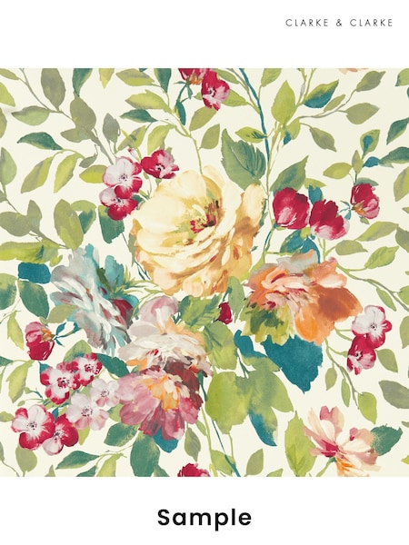 Clarke & Clarke Multi Exotica 2 Bloom Wallpaper Sample (F23489) | £1