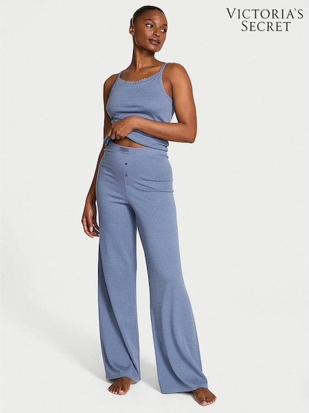 Victoria's Secret Moonlight Blue Pointelle Modal Pyjama Set (F23645) | £45