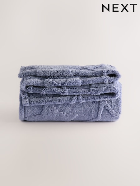 Blue Carved Star Fleece Throw (F23673) | £20 - £28