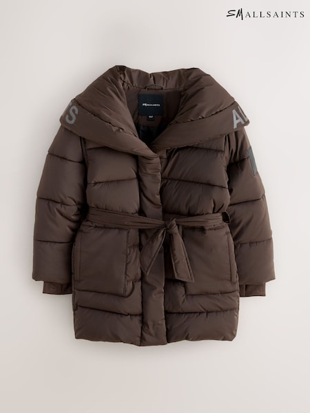 smALLSAINTS Chocolate Brown Tie Waist Padded Coat (F23694) | £75 - £79