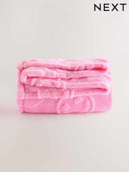 Carved Happy Faces Fleece Throw (F23768) | £20 - £28