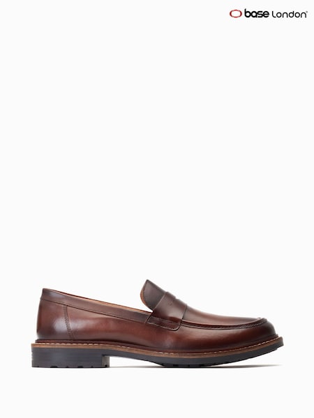 Base London Ivey Slip On Penny Black Loafers (F23785) | £75