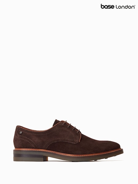 Base London Mawley Lace Up Derby Brown Shoes (F23794) | £75