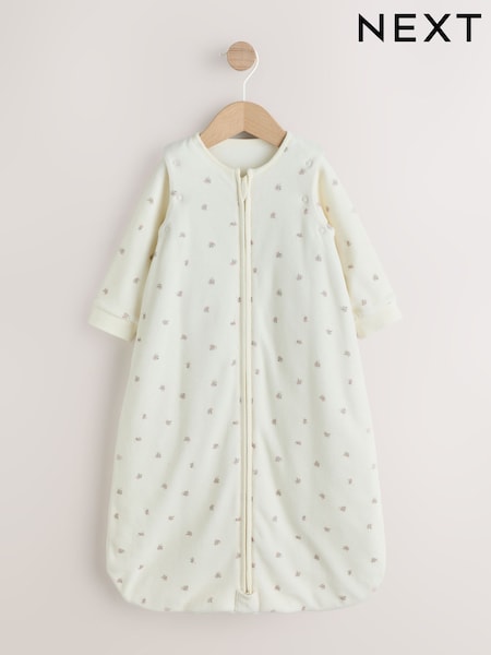 Eru Floral Velour 2.5 TOG Removable Sleeve Baby Sleep Bag (F23855) | £32 - £36