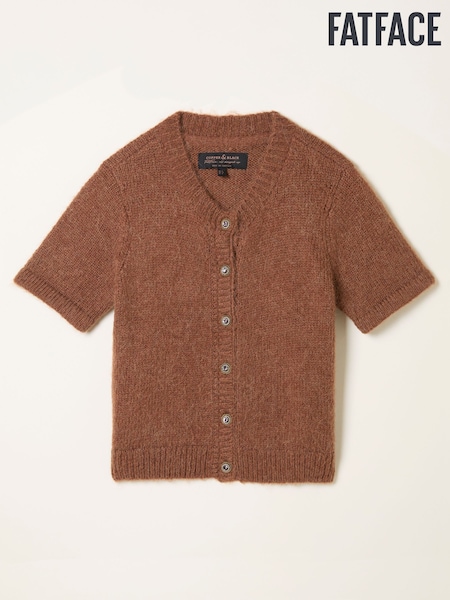 FatFace Elsie Brown Fluffy Cardigan (F23867) | £59