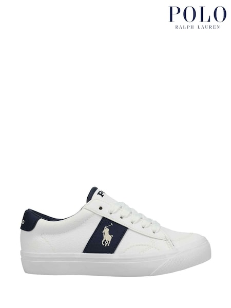 Polo Ralph Lauren White Boys Ryley Logo Classic Trainers (F23902) | £75