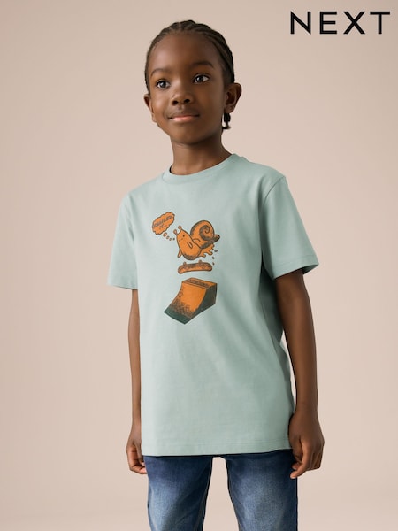 Blue Snail Regular Fit Short Sleeve Graphic T-Shirt (3-16yrs) (F23926) | £5 - £8