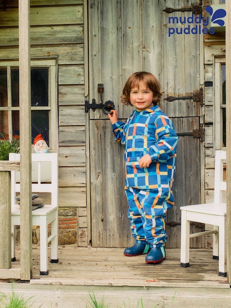 Muddy Puddles Navy Blue Dark Waterproof EcoLight Puddlesuit (F23966) | £45