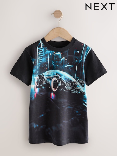 Black Car Regular Fit Short Sleeve All-Over Print T-Shirt (3-16yrs) (F23977) | £10 - £13