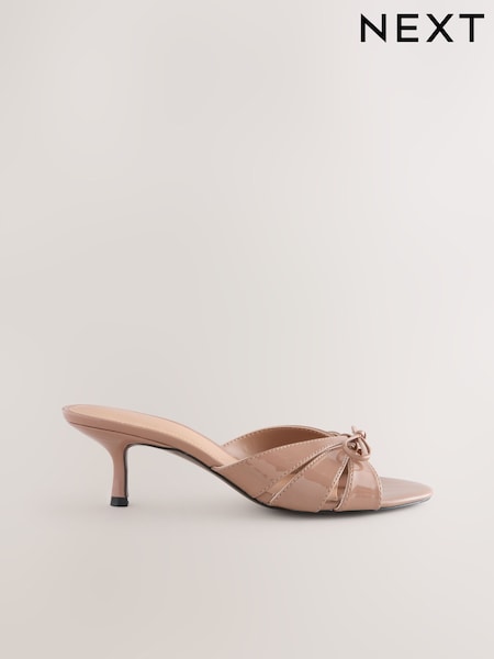 Nude Forever Comfort® Bow Cutout Open Toe Mules (F24098) | £34