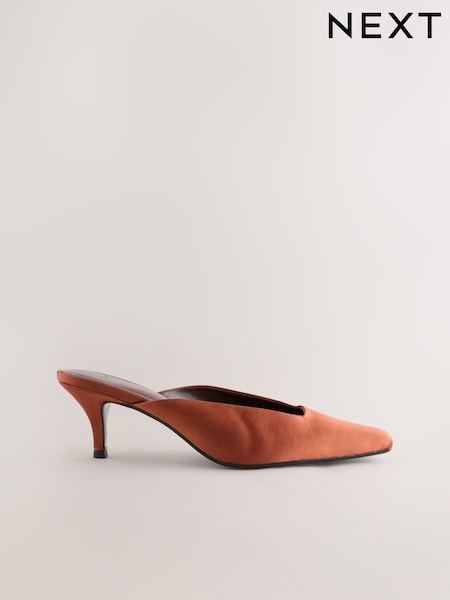 Rust Brown Forever Comfort® Chisel Closed Toe Mules (F24100) | £36
