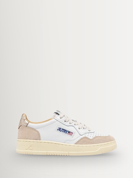 AUTRY Gold Womens Medalist Low Trainers (F24460) | £170