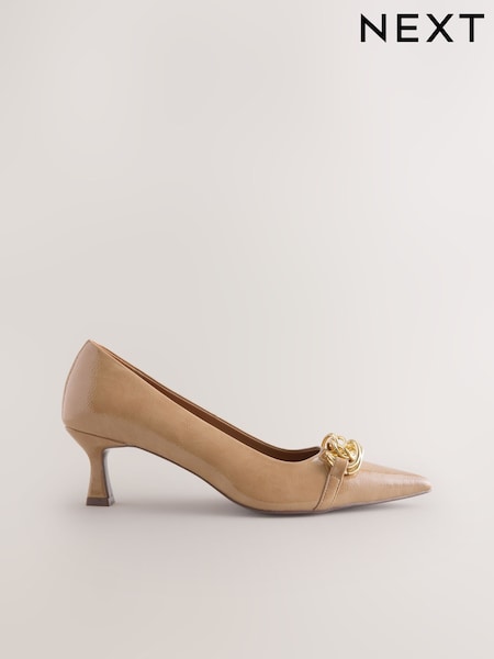 Camel Forever Comfort® Chain Trim Pointed Court Heels (F24493) | £40