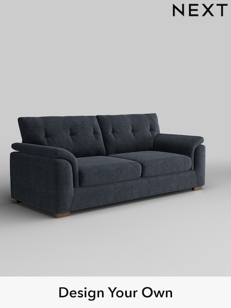 Boucle Chenille/Dark Slate Blue Hayden Buttoned Back (F24531) | £1,325