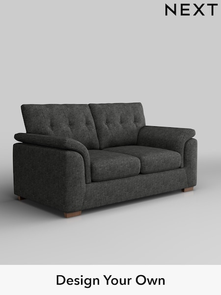Boucle Weave Easy Clean/Charcoal Grey Hayden Buttoned Back (F24532) | £1,025