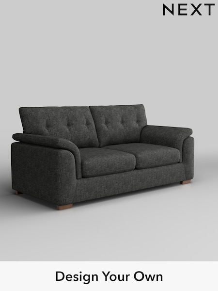 Boucle Weave Easy Clean/Charcoal Grey Hayden Buttoned Back (F24532) | £1,125