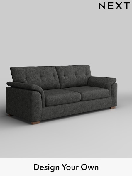 Boucle Weave Easy Clean/Charcoal Grey Hayden Buttoned Back (F24532) | £1,225