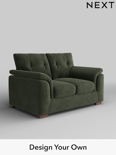 Boucle Chenille/Dark Moss Green Hayden Buttoned Back (F24533) | £1,025