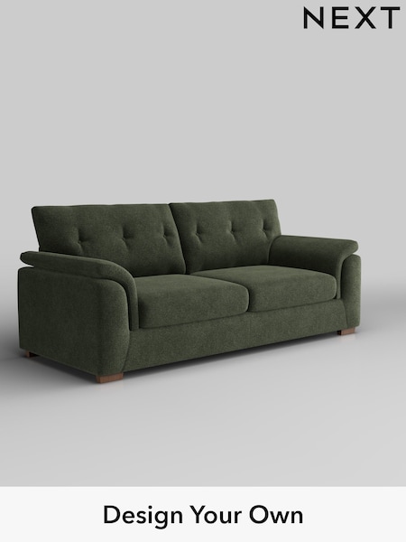 Boucle Chenille/Dark Moss Green Hayden Buttoned Back (F24533) | £1,325
