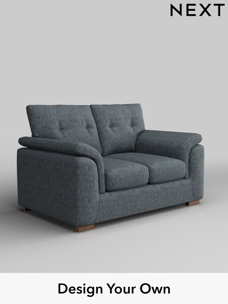 Boucle Weave Easy Clean/Dark Blue Hayden Buttoned Back (F24538) | £925