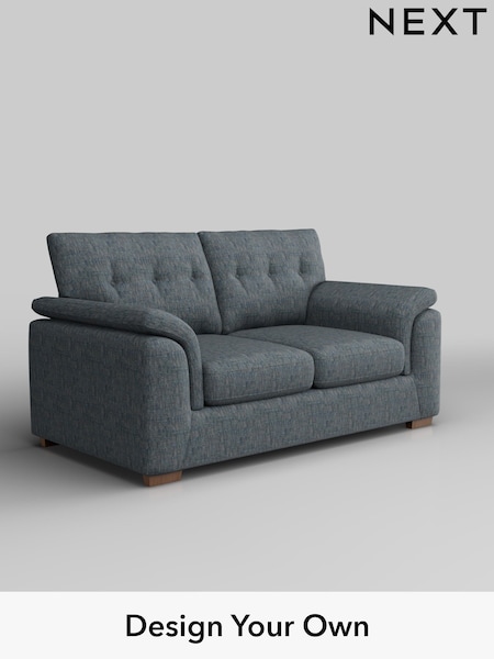 Boucle Weave Easy Clean/Dark Blue Hayden Buttoned Back (F24538) | £1,025