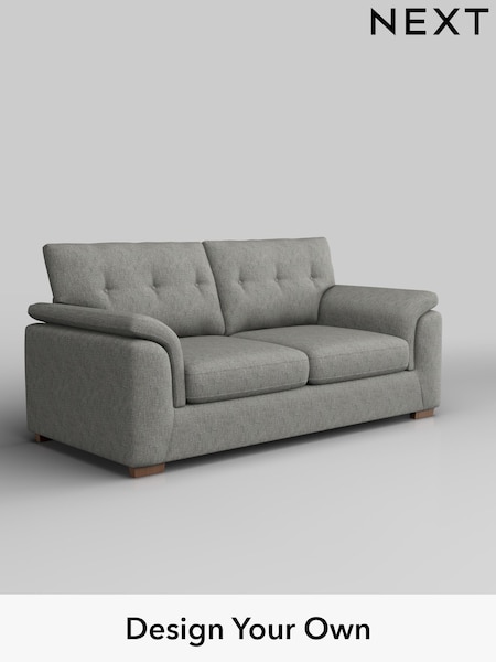 Boucle Weave Easy Clean/Dark Grey Hayden Buttoned Back (F24539) | £1,125