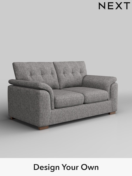 Chunky Boucle Easy Clean/Light Grey Hayden Buttoned Back (F24541) | £1,125
