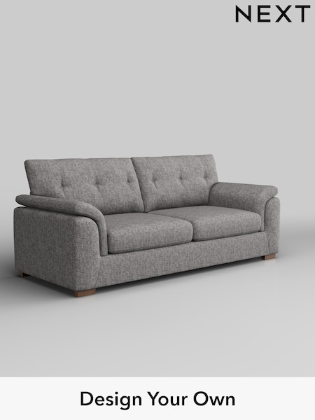 Chunky Boucle Easy Clean/Light Grey Hayden Buttoned Back (F24541) | £1,325