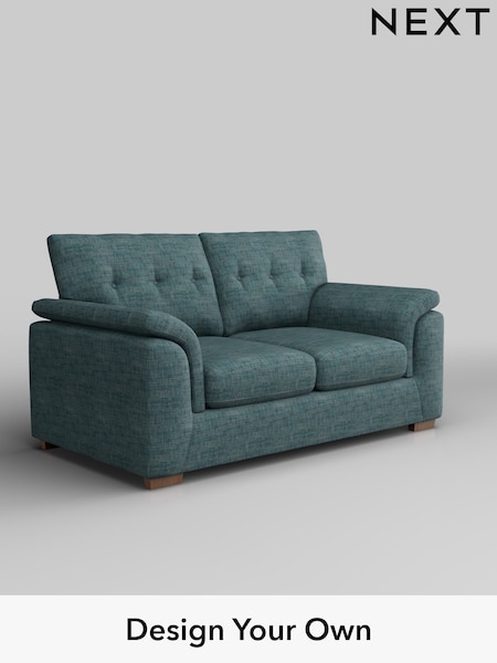 Boucle Weave Easy Clean/Dark Teal Green Hayden Buttoned Back (F24543) | £1,025