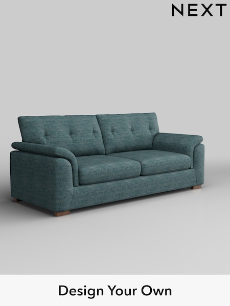 Boucle Weave Easy Clean/Dark Teal Green Hayden Buttoned Back (F24543) | £1,225