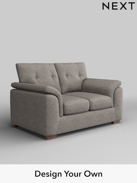 Boucle Weave Easy Clean/Light Dove Grey Hayden Buttoned Back (F24544) | £925